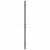 Interior Door Slim Black 93x201.5 cm Tempered Glass and Aluminium 155128