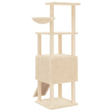 Cat Tree with Sisal Scratching Posts Cream 153 cm 172115