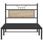 Bed Frame without Mattress Sonoma Oak 100x190 cm Engineered Wood 4106786