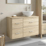 Bathroom Furniture Set 2 pcs Sonoma Oak Engineered Wood 3403946
