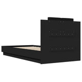 Bed Frame without Mattress Black 75x190 cm Small Single 3209976
