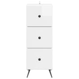 Drawer Cabinet High Gloss White 33 x 34.5 x 90 cm 895539
