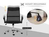 Ergonomic Office Chair Mesh Chair with Adjustable Height Tilt Function Black T3398P328235