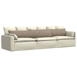 Sofa Pillows 2 pcs Taupe 200 x 40 cm Fabric 42013897