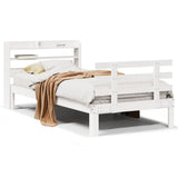 Bed Frame with Headboard without Mattress White 100x200 cm 3306850