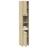 Bathroom Cabinet Sonoma Oak 30x30x183.5 cm Engineered Wood 849602