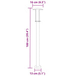 Outdoor Floor Lamps 3pcs Black 100 cm Stainless Steel 4006356