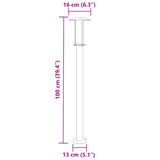 Outdoor Floor Lamps 3pcs Black 100 cm Stainless Steel 4006356