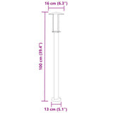 Outdoor Floor Lamp Silver 100 cm Stainless Steel 4006351