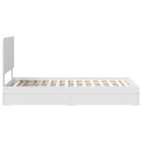 Storage Bed with Headboard White 90 x 190 cm Engineered Wood 3412728