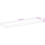 Wall Shelf 120x30x3.8 cm Rectangular Solid Wood Acacia Live Edge 370290