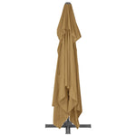 Garden Parasol with Portable Base Taupe 276349