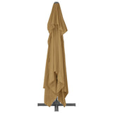 Cantilever Garden Parasol with Aluminium Pole 400x300 cm Taupe 44639