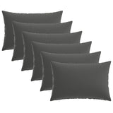 Cushion with Pillow HEERLEN 6 pcs Anthracite Polyester 925094