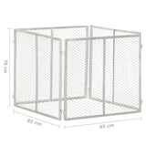 Garden Composter 85x85x70 cm Galvanised Iron 146149
