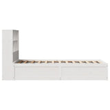 Bed Frame without Mattress White 90x190 cm Single Solid Wood Pine 3323477