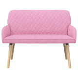 2 Seater Sofa with Solid Wood Legs 2-Seater Pink Linen Fabric 42051041