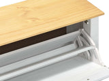 Shoe Cabinet Corona White 99 x 32 x 122 cm Solid Pine Wood 42024954