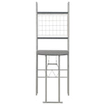 ZNTS 3 Piece Folding Dining Set with Storage Rack MDF and Steel Black 284404