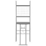 ZNTS 3 Piece Folding Dining Set with Storage Rack MDF and Steel Black 284404