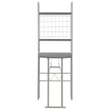 3 Piece Folding Dining Set with Storage Rack MDF and Steel Black 284404