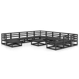 13 Piece Garden Lounge Set Solid Pinewood 3076063