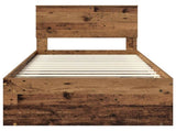 Bed Frame with Headboard Old Wood 90 x 200 cm Solid Pine Wood 3410652