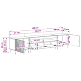 3 Piece LED TV Cabinet Black Engineered Wood 3416675