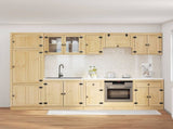Cabinet SKI 9 pcs Honey Brown Solid Pine Wood 3392650