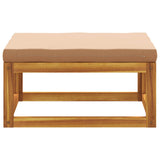 Sectional Footrest with Cushions 100% polyester Solid Acacia 42028338