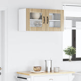 Wall Glass Cabinet LUCCA Sonoma Oak 80 x 31 x 40 cm 884947
