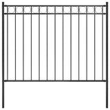 Garden Fence ASSEN Steel 1.7x1 m Black 146313