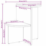 Coffee Table White 50 x 40 x 50 cm Solid pine wood 873527