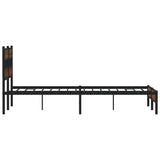 Bed Frame without Mattress Brown Oak 137x190 cm Engineered Wood 4017307