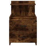 Bedside Cabinets 2 pcs with 2 Drawers Smoked Oak 40x36.5x62 cm 858641