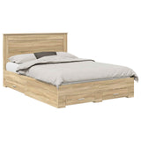Bed Frame with Drawer with Headboard Manual Engineered Wood 3410306