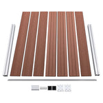 ZNTS Fence Panel Set WPC 872x146 cm Brown 3070454