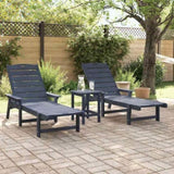 Sun Lounger 2 pcs Navy 195.5 x 53 x 98.5 cm Polyethylene 3335851