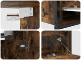 2 Piece Bathroom Furniture Set Smoked Oak Engineered Wood 3328366