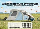 Inflatable Camping Tent w/ Air Pump, Easy Setup 2-3 Person Blow Up Tent, Light Blue T3398P555162