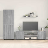 TV Cabinet Set Wall-mounted 4 pcs Grey Sonoma Engineered wood 3397901