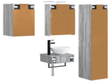 Bathroom Furniture Set 5 pcs Grey Sonoma 3407252