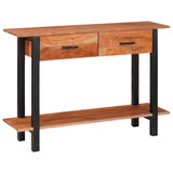 Console Table with Drawer Brown and Black 110 x 30 x 75 cm 4104004