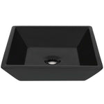 ZNTS Basin Ceramic Square Black 41.5x41.5x12 cm 142739