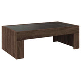Coffee Table with Infinity LED Brown Oak 90x50x30 cm 847622
