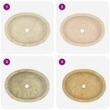 Sink Cream 53x40x15 cm Marble 149171