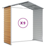 Garden Shed Light Brown 191x810x198 cm Galvanised Steel 3188283