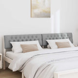 Upholstered Headboard Light Grey 200 cm Solid Pine Wood 879158