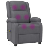 Massage Chair Grey Faux Leather 340165