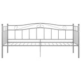 Sofa Bed Frame without Mattress Grey Metal 90x200 cm 324781